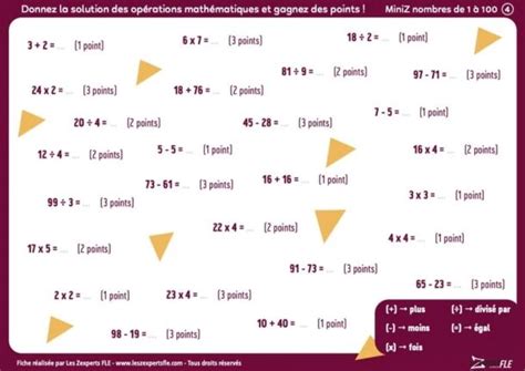 Travaillons Les Chiffres Avec Les Zexperts Les Zexperts Fle