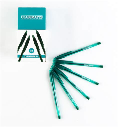 Hp053409ae Classmates Ballpoint Pen Pack Of 50 Green Hope