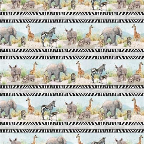 Baby Safari Animals Stripe