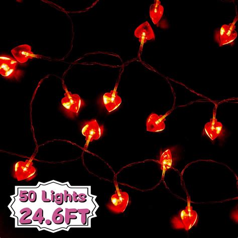 Valentines Lights Red Heart String Lights Led String Light For