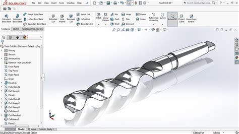 Solidworks Tutorial Designing Twist Drill Bitmulti Point Cutting Tool