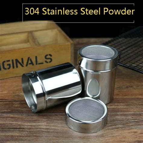 With Lid Cocoa Powder Coffee 304 Stainless Steel Dusting Buckets Powder