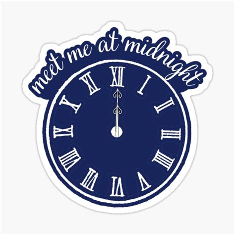 Taylor Swift Midnights Meet Me At Midnight Clock Sticker For Sale