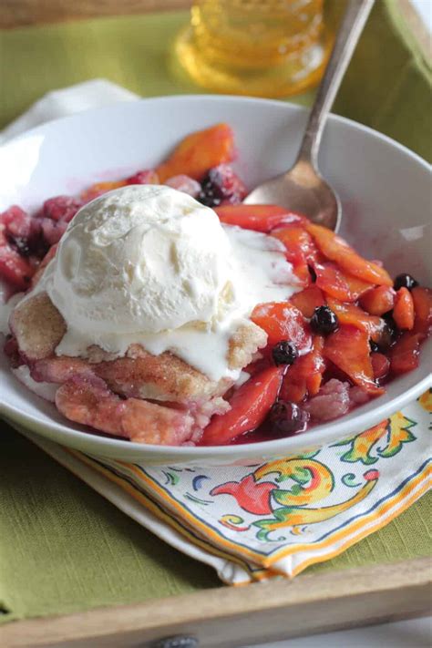 Homemade Blueberry Peach Cobbler Easy Cobbler Recipe