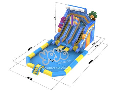 Beach Coconut Tree Inflatable Water Slide With Pool YY WSL23064 Yoyo