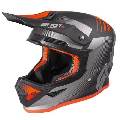 CASQUE FURIOUS TRUST BLACK GREY NEON ORANGE MATT