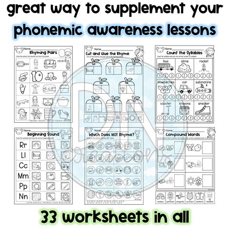 Phonemic Awareness Worksheets Phonemic Activities Phonemic