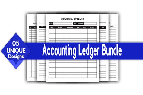 Accounting Ledger Log Book Bundle KDP Graphic By KDP Pro Creative