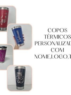 Copo Termico Personalizado C Nome Logo Time C Tampa Compre