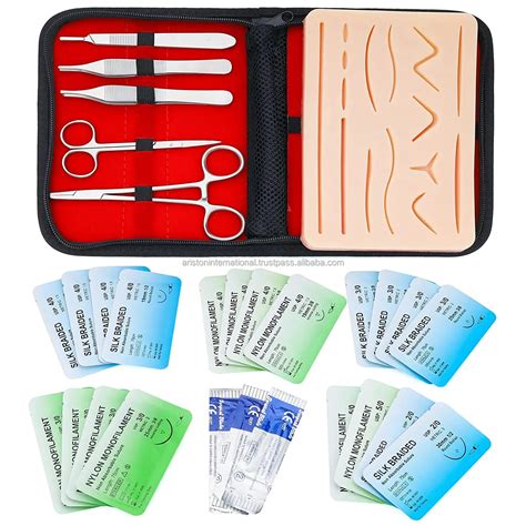 Complete Suture Practice Kit For Medical Vet Students Silicon Pad