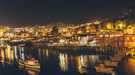 Landscape Lights Boat Sunset Sea City Cityscape Night