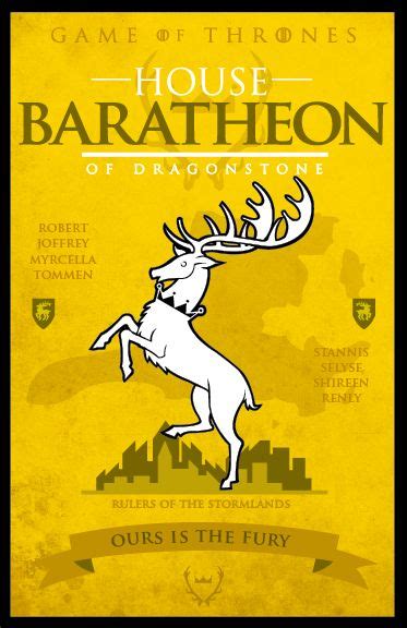 The Game Of Thrones House Baratheon Poster