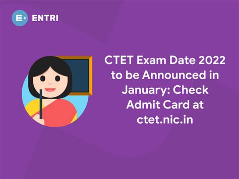 CTET Exam Date 2022 To Be Announced In January Check Admit Card At