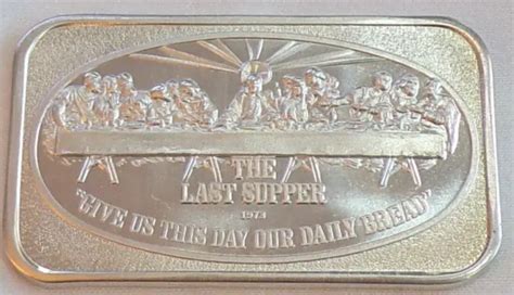 Oz Rare The Last Supper Silver Bar Ussc Extremely Rare Eur