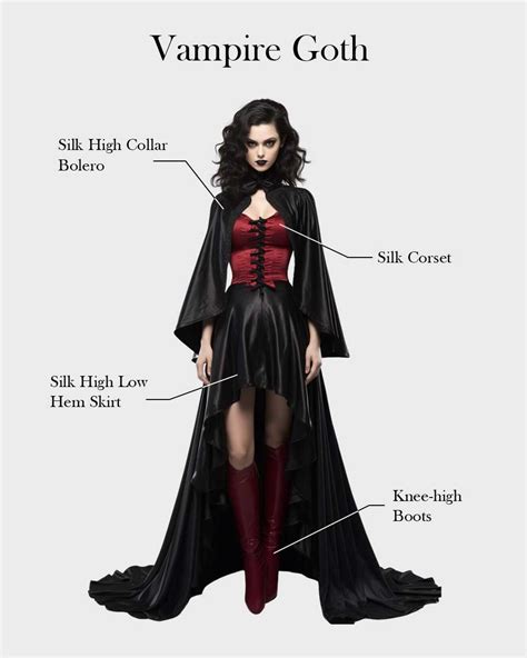 Vampire Goth Outfit Idea For Women Vampire Costume Women Vampire Clothes Goth Outfits