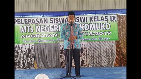 Ka Kemenag Mm Hadiri Pelepasan Siswa Mtsn Mukomuko