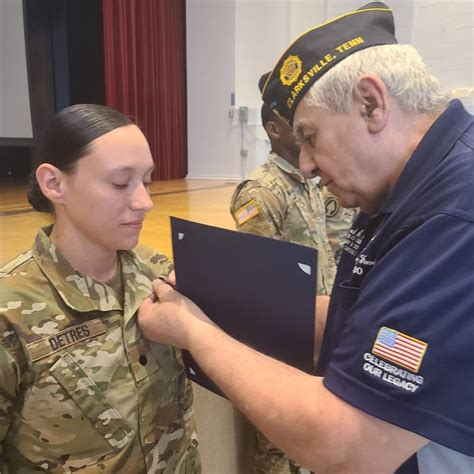 Cadet Tania Detres Scholastic Excellence American Legion Csm Gary