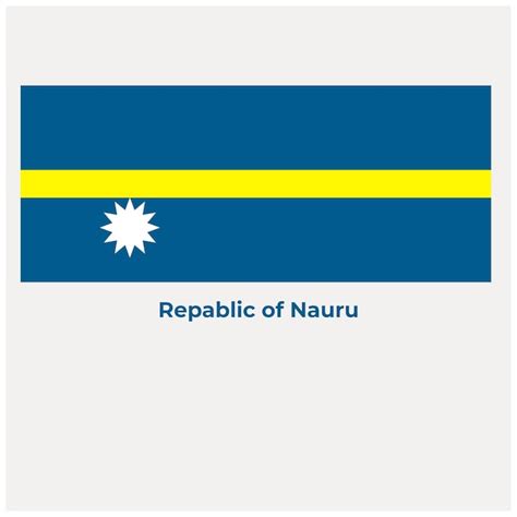 La Bandera De Nauru Vector Premium