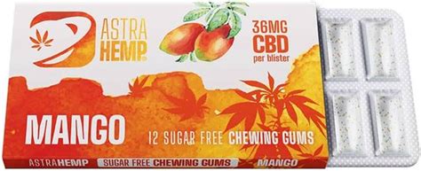 X Astra Hemp Mango Chewing Gum Mg Cbd Bol