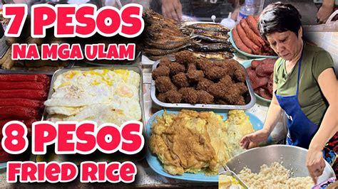 PINAKA MURANG KAINAN 7 PESOS NA MGA ULAM AT 8 PESOS NA KANTO FRIED