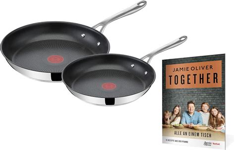 Jamie Oliver By Tefal Cook S Direct On Pfannen Set 24 28 Cm Rezeptheft