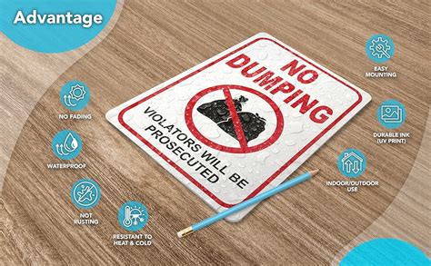 Amazon Pc No Dumping Signs X Aluminum No Garbage Sign