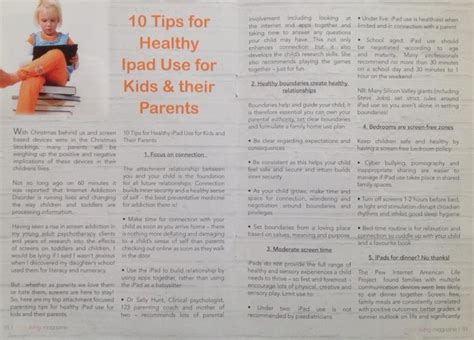 10 Tips for Healthy iPad Use for Kids and Their Parents - Jodie Gale