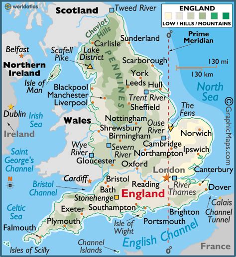 England Map - England