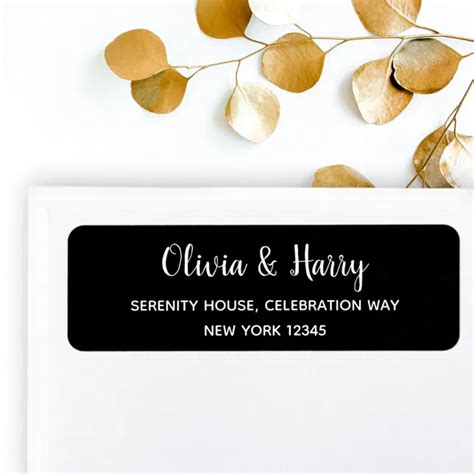 Elegant Modern Wedding Return Address Labels Zazzle