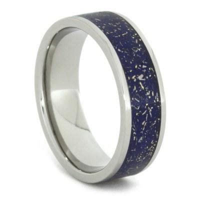 Thin Titanium Meteorite Ring - Aerolite Meteorites