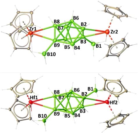 The Crystal Structures And Labelling Diagrams Of [ Cp2m 2b10h12] M Zr Download Scientific