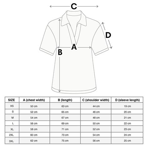 Size Chart Women Polo