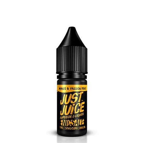 Just Juice Mango And Passion Fruit Nic Salt E Liquid Vape Uk