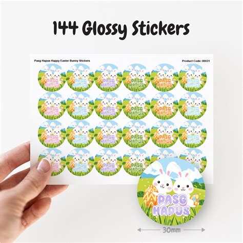 Pasg Hapus Happy Easter Cute Bunny Reward Stickers — Myclassroom