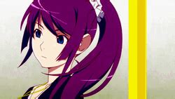 Anime Girl With Purple Hair GIF | GIFDB.com