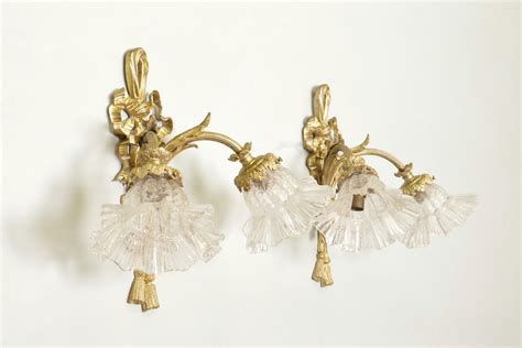 Proantic Pair Of Louis Xvi Style Gilt Bronze Wall Lights