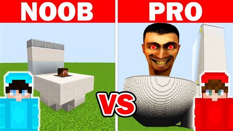 NOOB Vs PRO Ale OSZUKUJE W BUDOWIE SKIBIDI TOILET W Minecraft YouTube