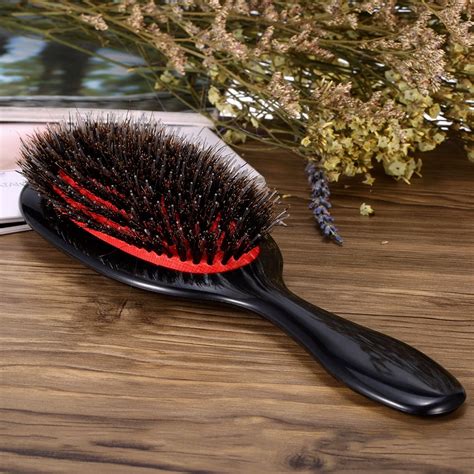 Arealer Boar Bristle And Nylon Hair Brush Oval Anti Static Paddle Comb