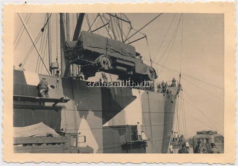 Orig Foto Lkw Verladung Auf Schiff M Tarn Camo Postimages