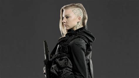 Gray Background Actress Shaved Head Natalie Dormer Blonde