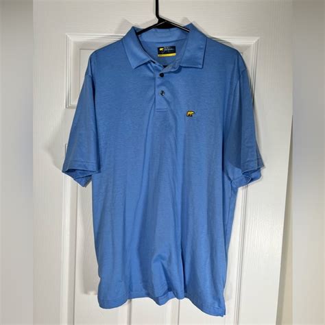 Jack Nicklaus Shirts Jack Nicklaus Blue Golf Polo Golden Bear Mens L Poshmark