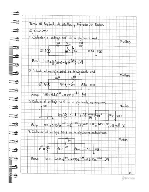 Guía Método de mallas y nodos Señales Y Sistemas De Control Clásico