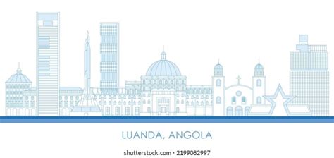 Outline Skyline Panorama City Abidjan Ivory Stock Vector Royalty Free