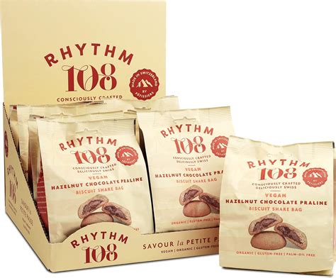 Rhythm Swiss Vegan Hazelnut Chocolate Praline Biscuit Share Bag