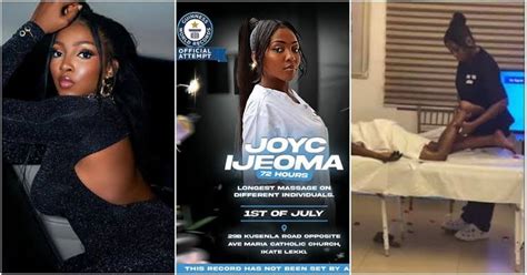 Joyce Ijeoma Attempting Guinness World Record For Longest Massage