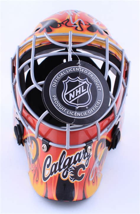 Calgary Flames Full-Size Goalie Mask Signed by (26) With Michael Frolik ...