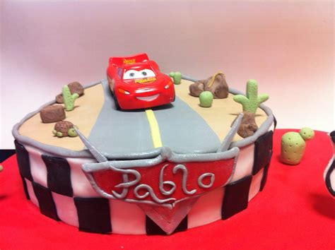 Dulcevir Tartas Fondant Y Cupcakes Tarta Rayo Mcqueen Cars