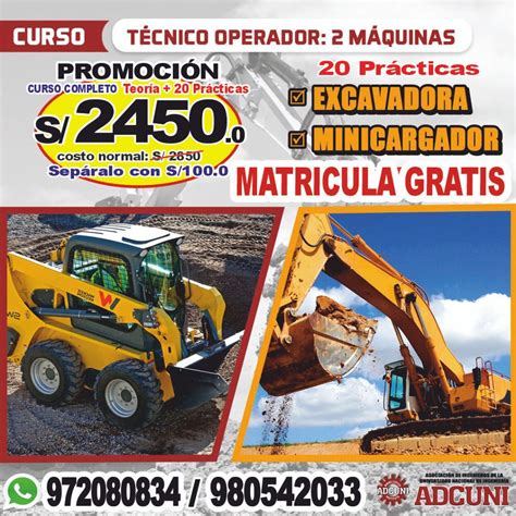 TÉCNICO OPERADOR MÚLTIPLE DE MINICARGADOR Y EXCAVADORA HIDRÁULICA ADCUNI