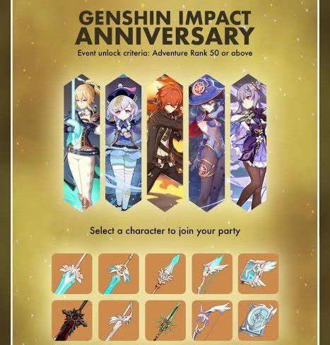 Anniversary Events: Date, Details, Free Primogems | Genshin Impact