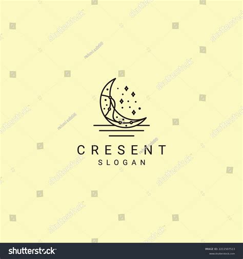 Cresent Logo Desing Icon Vector Stock Vector Royalty Free 2211507513